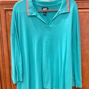 Lands' End Women's Teal Sweater 3X